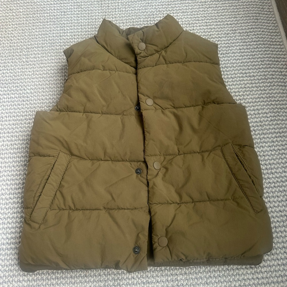 Zara Men's Khaki Quilted Vest